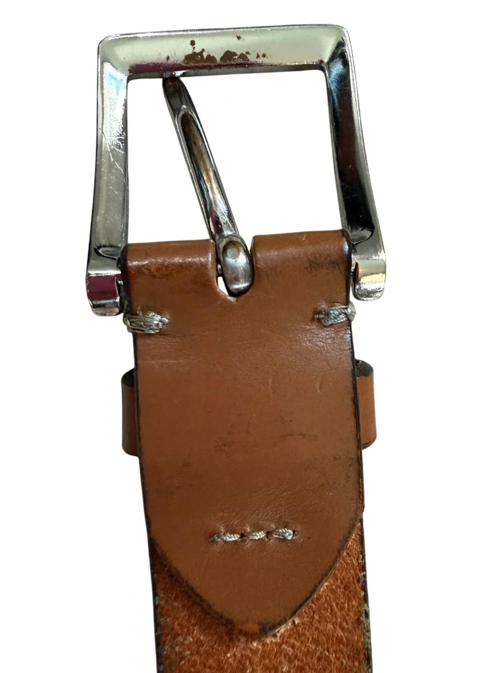 Express Tan Brown Genuine Leather Classic Belt 34/36